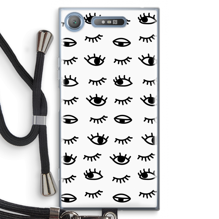 Eye pattern #2: Sony Xperia XZ1 Transparant Hoesje met koord