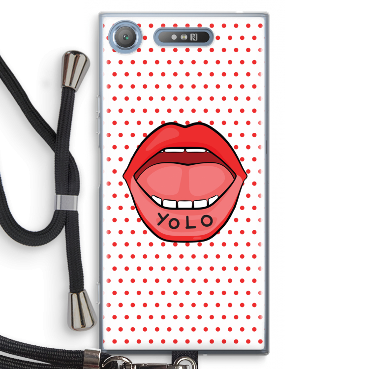 Yolo Denise: Sony Xperia XZ1 Transparant Hoesje met koord
