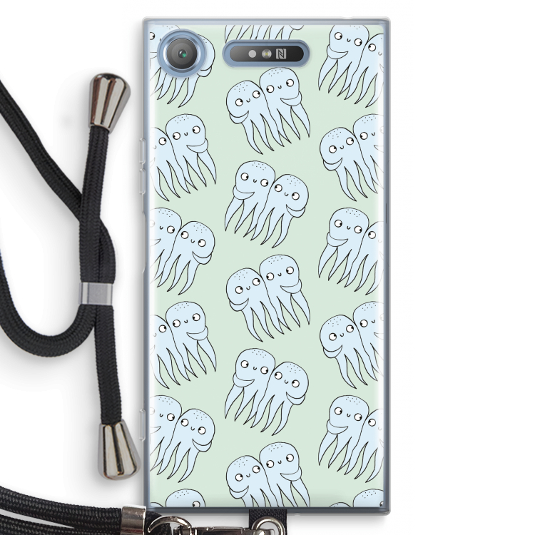 Octopussen: Sony Xperia XZ1 Transparant Hoesje met koord