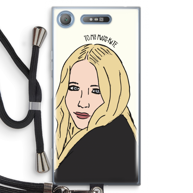 Mary Kate: Sony Xperia XZ1 Transparant Hoesje met koord