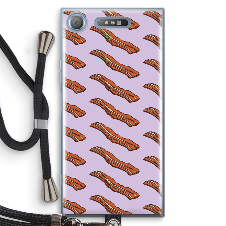Bacon to my eggs #2: Sony Xperia XZ1 Transparant Hoesje met koord