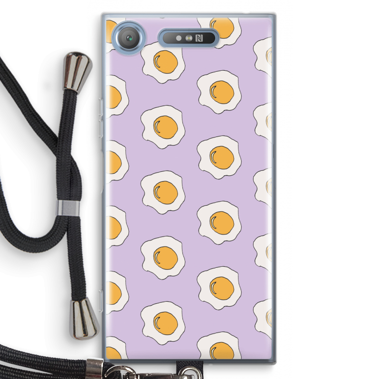 Bacon to my eggs #1: Sony Xperia XZ1 Transparant Hoesje met koord