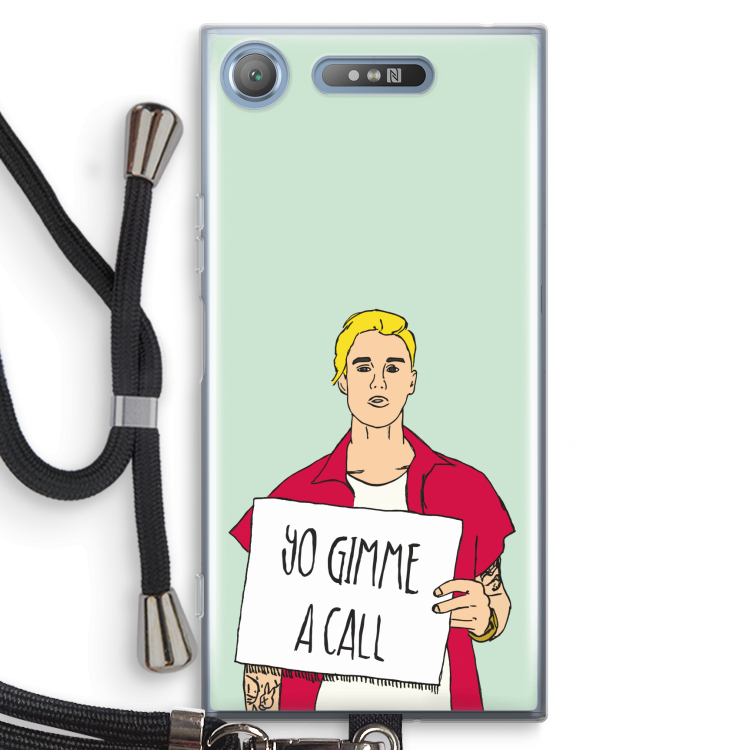Gimme a call: Sony Xperia XZ1 Transparant Hoesje met koord