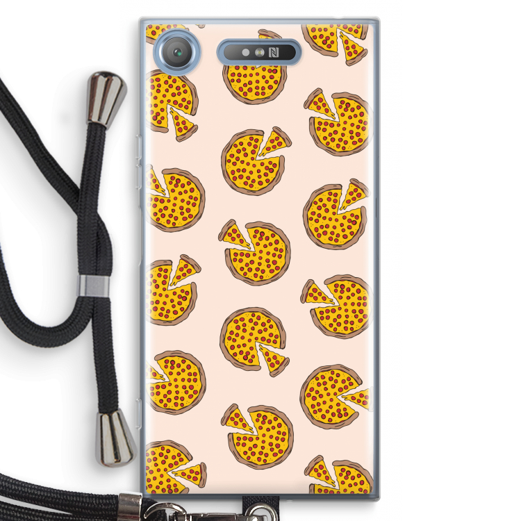 You Had Me At Pizza: Sony Xperia XZ1 Transparant Hoesje met koord
