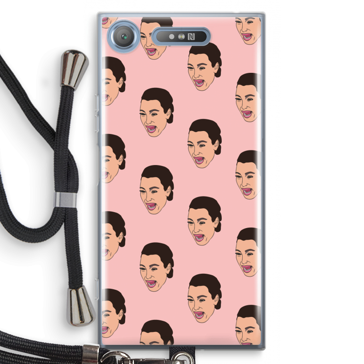 Ugly Cry Call: Sony Xperia XZ1 Transparant Hoesje met koord
