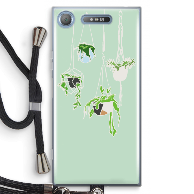 Hang In There: Sony Xperia XZ1 Transparant Hoesje met koord