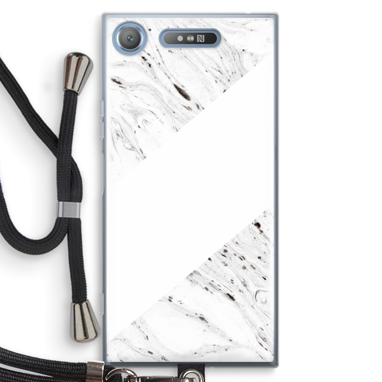 Biggest stripe: Sony Xperia XZ1 Transparant Hoesje met koord