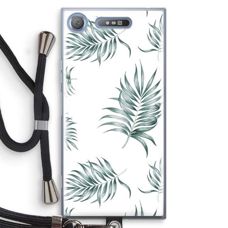 Simple leaves: Sony Xperia XZ1 Transparant Hoesje met koord