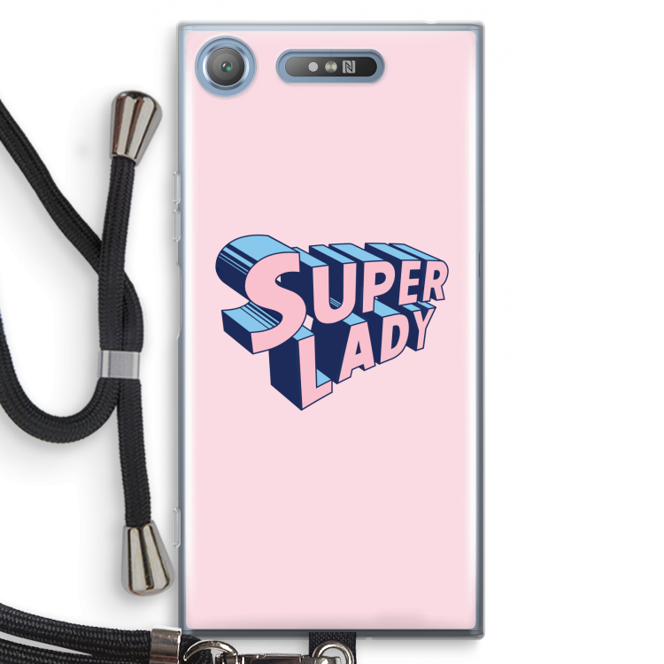 Superlady: Sony Xperia XZ1 Transparant Hoesje met koord