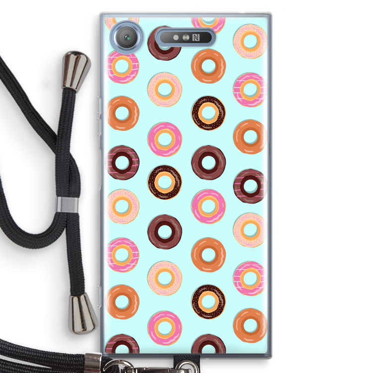 Donuts: Sony Xperia XZ1 Transparant Hoesje met koord