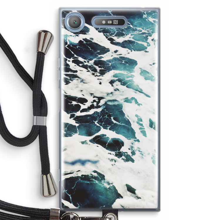 Golven: Sony Xperia XZ1 Transparant Hoesje met koord
