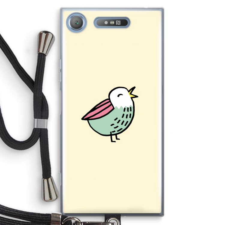 Birdy: Sony Xperia XZ1 Transparant Hoesje met koord