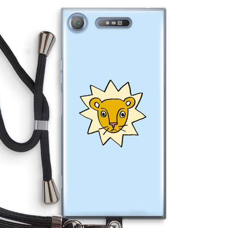 Kleine leeuw: Sony Xperia XZ1 Transparant Hoesje met koord