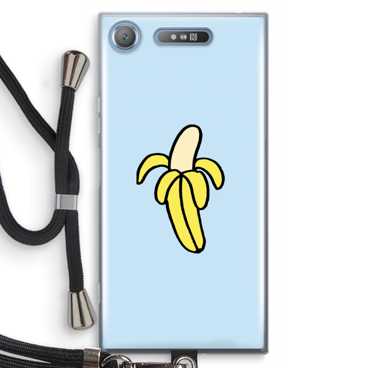 Banana: Sony Xperia XZ1 Transparant Hoesje met koord