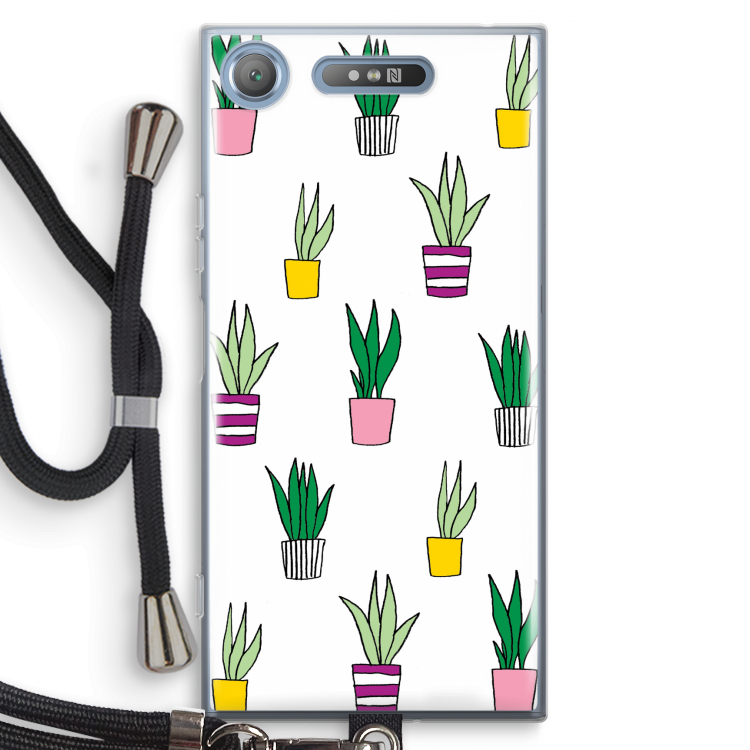 Sanseveria: Sony Xperia XZ1 Transparant Hoesje met koord