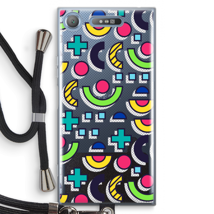 8-bit N°6: Sony Xperia XZ1 Transparant Hoesje met koord