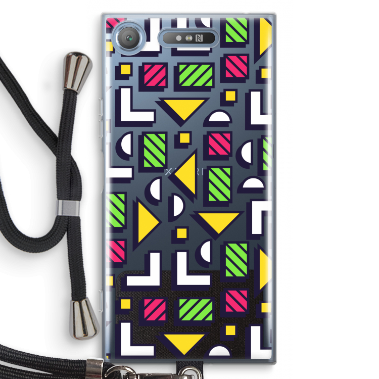 8-bit N°4: Sony Xperia XZ1 Transparant Hoesje met koord