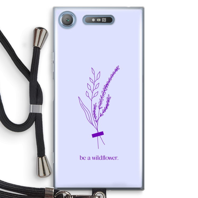 Be a wildflower: Sony Xperia XZ1 Transparant Hoesje met koord