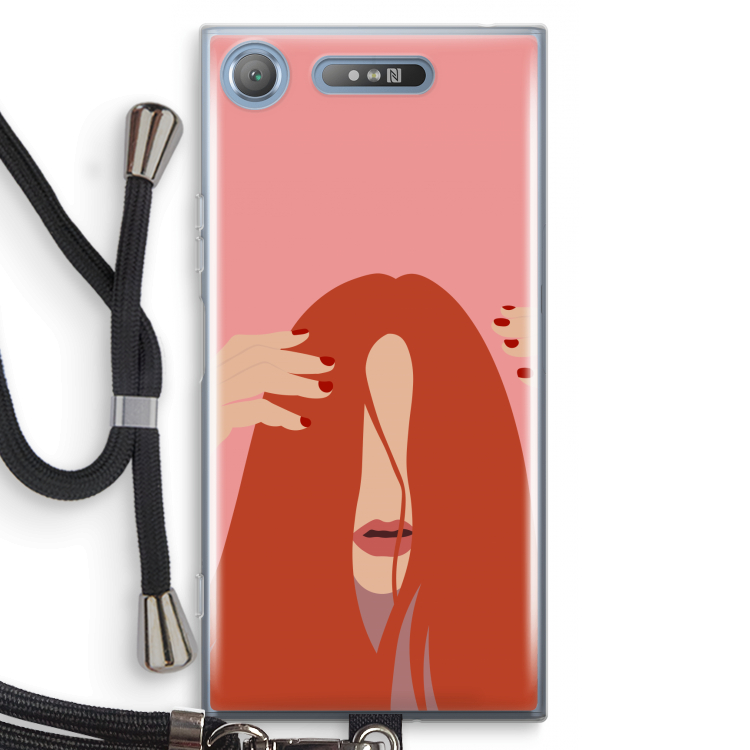 Woke up like this: Sony Xperia XZ1 Transparant Hoesje met koord
