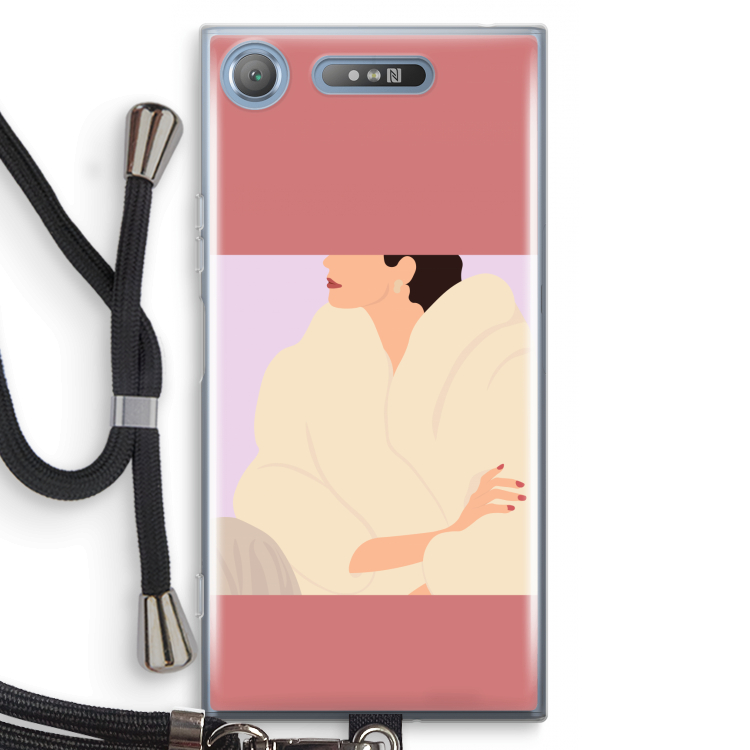 Cosy: Sony Xperia XZ1 Transparant Hoesje met koord