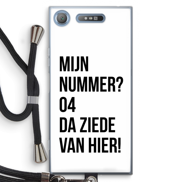 Da ziede van hier: Sony Xperia XZ1 Transparant Hoesje met koord