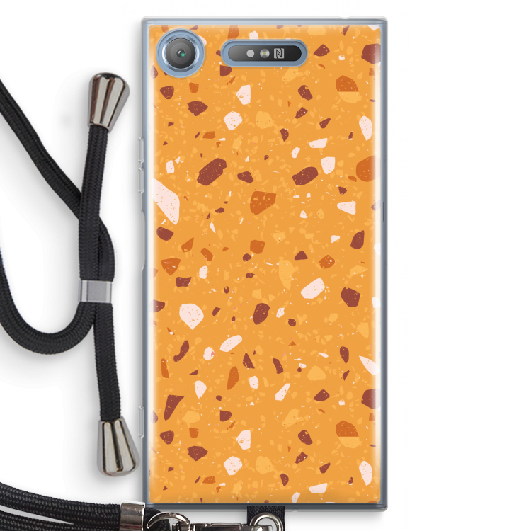 Terrazzo N°24: Sony Xperia XZ1 Transparant Hoesje met koord