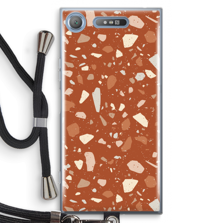 Terrazzo N°22: Sony Xperia XZ1 Transparant Hoesje met koord