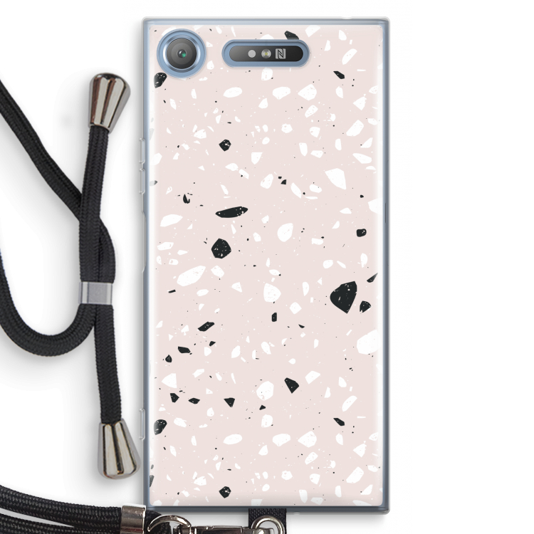 Terrazzo N°20: Sony Xperia XZ1 Transparant Hoesje met koord