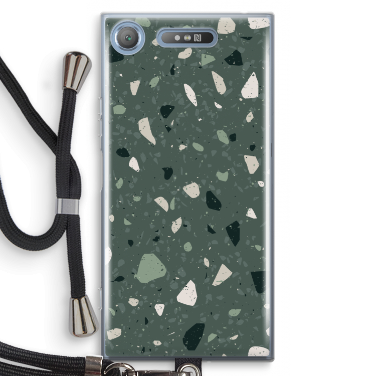 Terrazzo N°19: Sony Xperia XZ1 Transparant Hoesje met koord