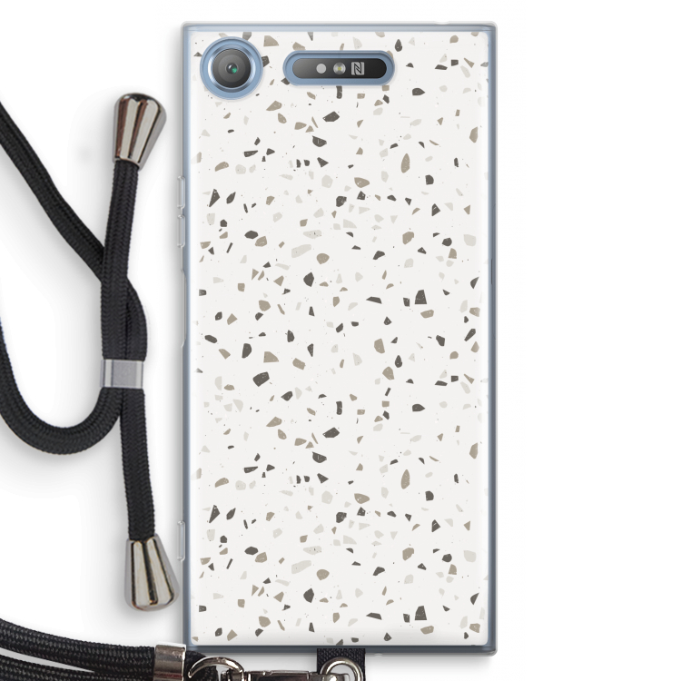Terrazzo N°14: Sony Xperia XZ1 Transparant Hoesje met koord