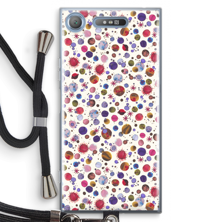 Planets Space: Sony Xperia XZ1 Transparant Hoesje met koord