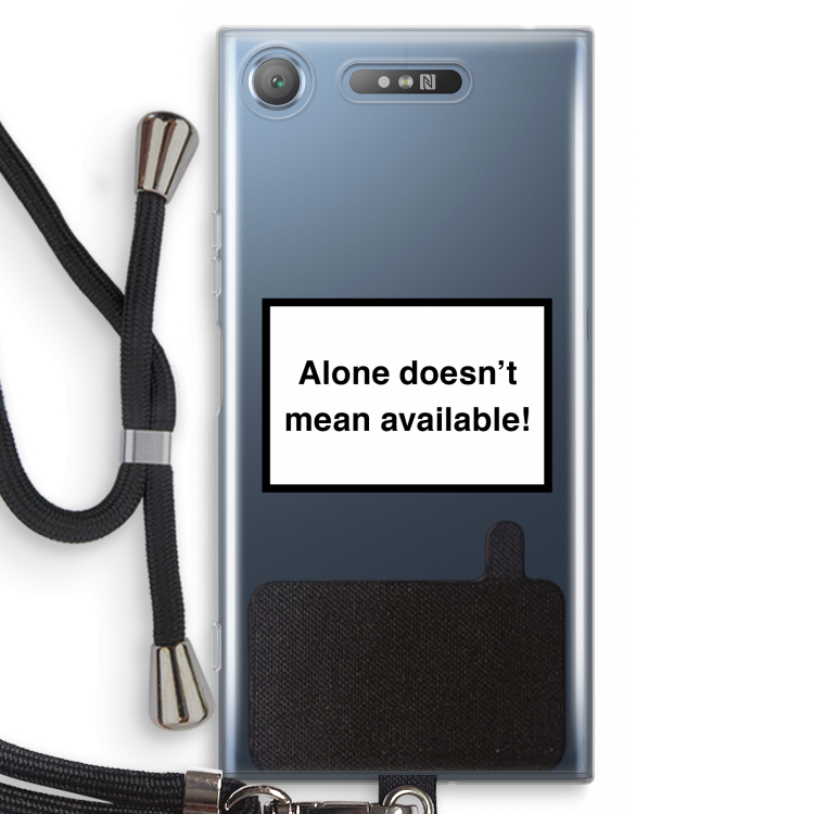 Alone: Sony Xperia XZ1 Transparant Hoesje met koord