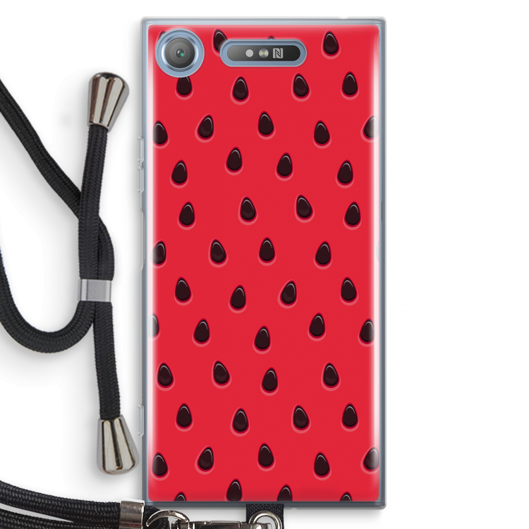 Watermelon: Sony Xperia XZ1 Transparant Hoesje met koord