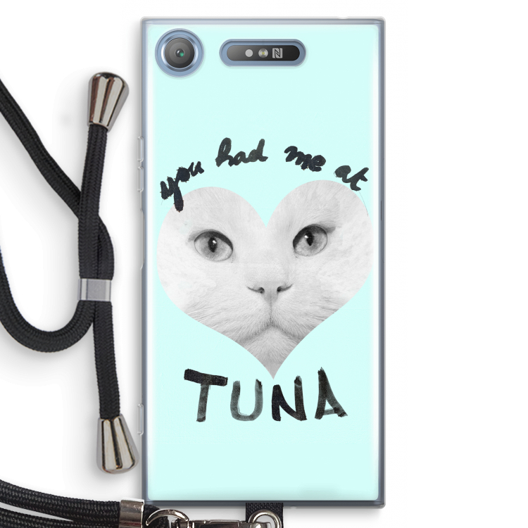 You had me at tuna: Sony Xperia XZ1 Transparant Hoesje met koord