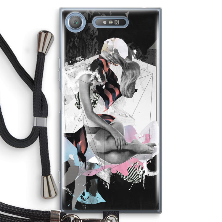 Camouflage de sommeil: Sony Xperia XZ1 Transparant Hoesje met koord
