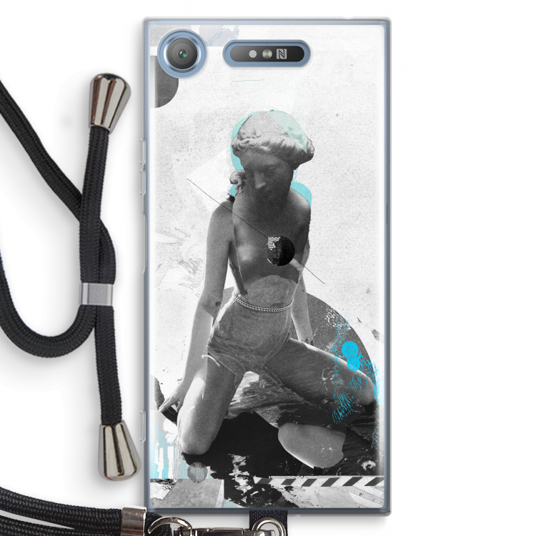 I will not feel a thing: Sony Xperia XZ1 Transparant Hoesje met koord
