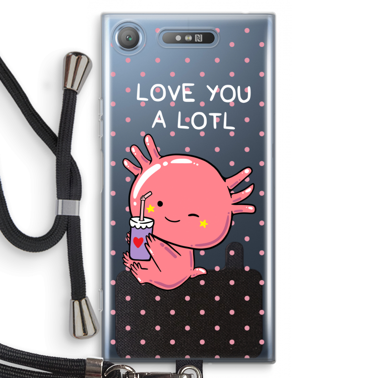 Love You A Lotl: Sony Xperia XZ1 Transparant Hoesje met koord