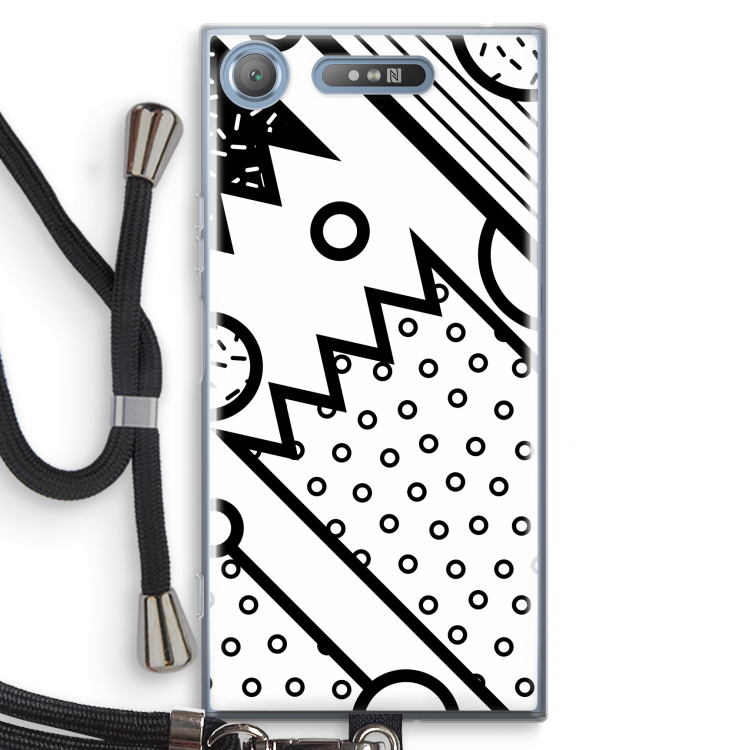 Pop Art #4: Sony Xperia XZ1 Transparant Hoesje met koord