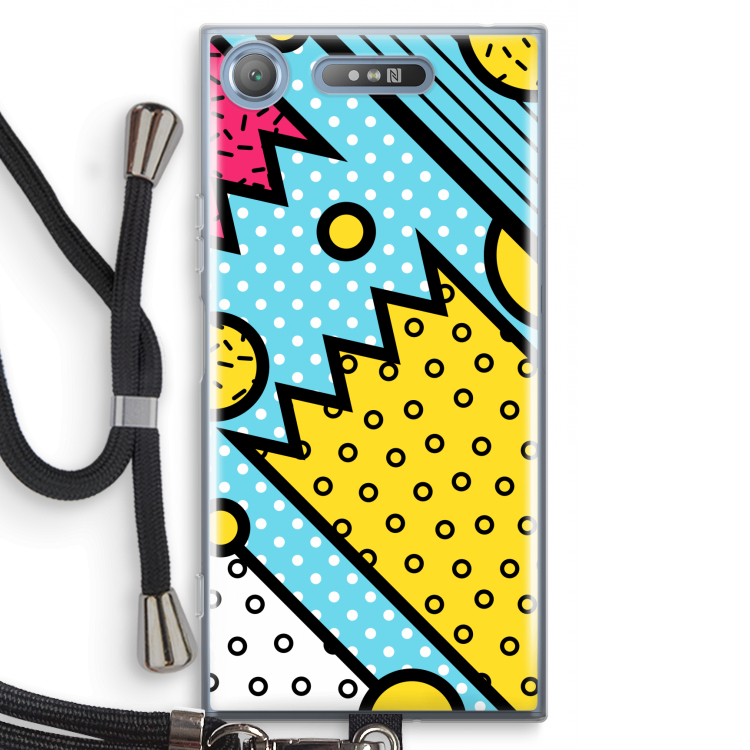 Pop Art #1: Sony Xperia XZ1 Transparant Hoesje met koord
