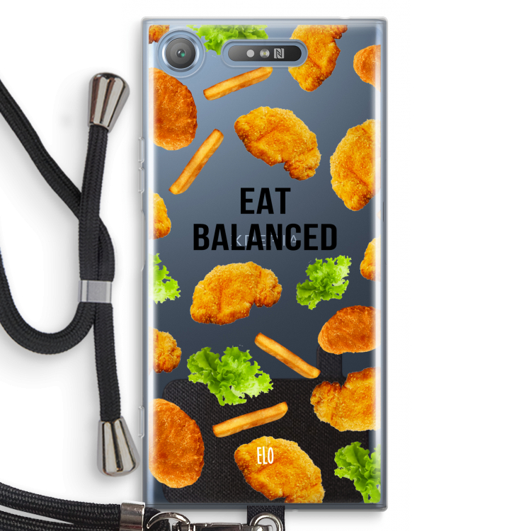 Eat Balanced: Sony Xperia XZ1 Transparant Hoesje met koord