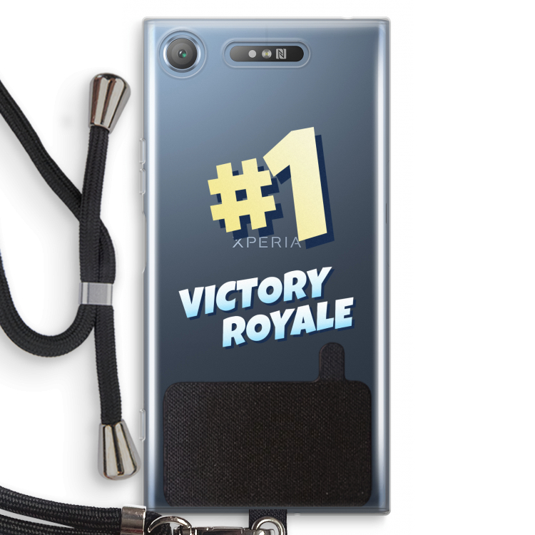 Victory Royale: Sony Xperia XZ1 Transparant Hoesje met koord