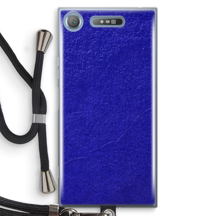Majorelle Blue: Sony Xperia XZ1 Transparant Hoesje met koord