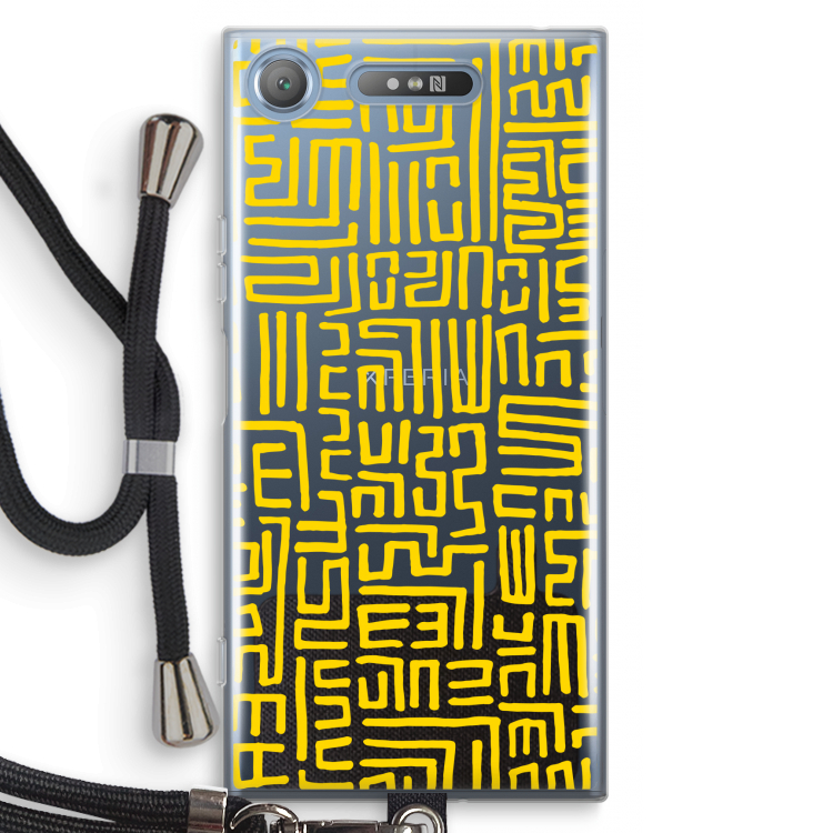Majorelle Blue Print: Sony Xperia XZ1 Transparant Hoesje met koord
