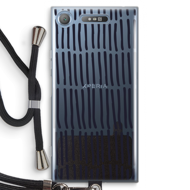 Moroccan stripes: Sony Xperia XZ1 Transparant Hoesje met koord