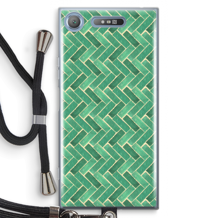 Moroccan tiles 2: Sony Xperia XZ1 Transparant Hoesje met koord