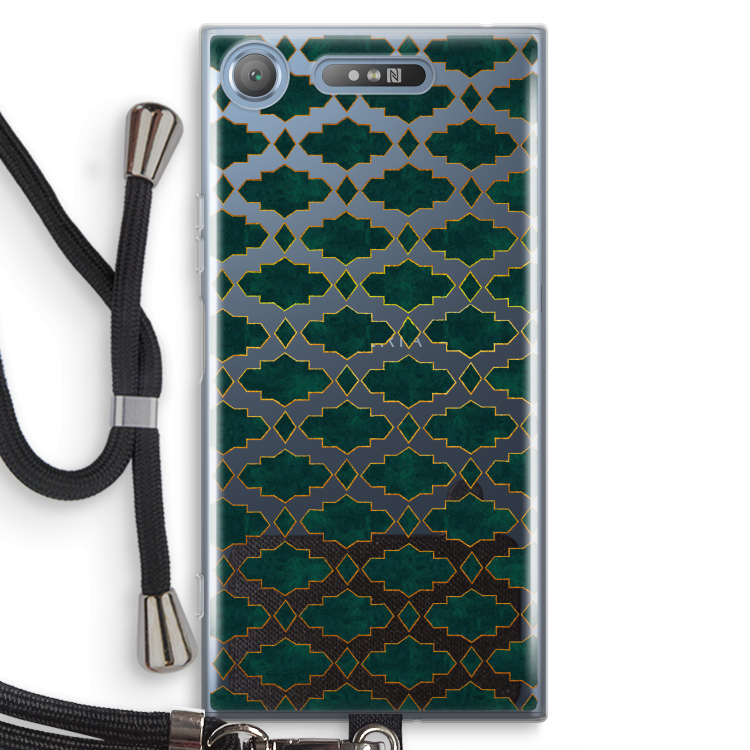 Moroccan tiles: Sony Xperia XZ1 Transparant Hoesje met koord