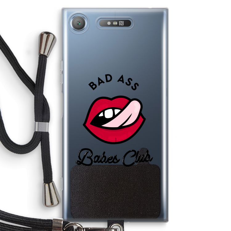 Badass Babes Club: Sony Xperia XZ1 Transparant Hoesje met koord