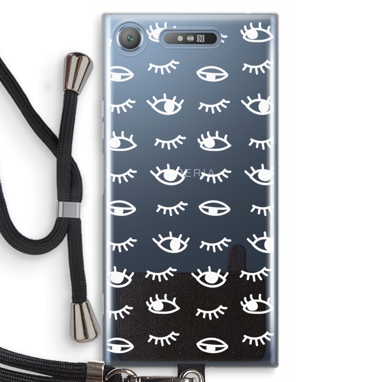Eye pattern #3: Sony Xperia XZ1 Transparant Hoesje met koord