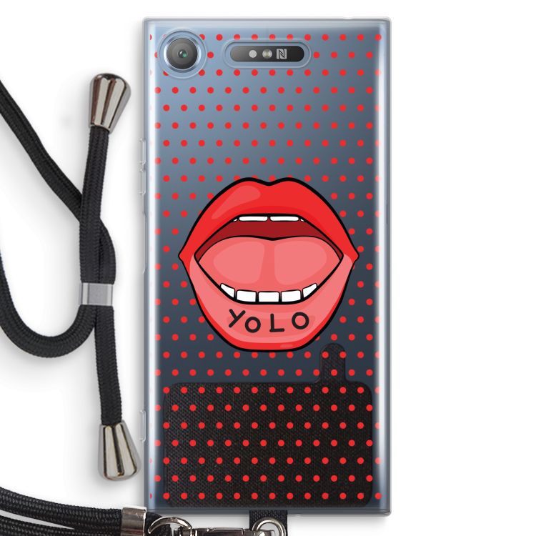 Yolo Denise: Sony Xperia XZ1 Transparant Hoesje met koord