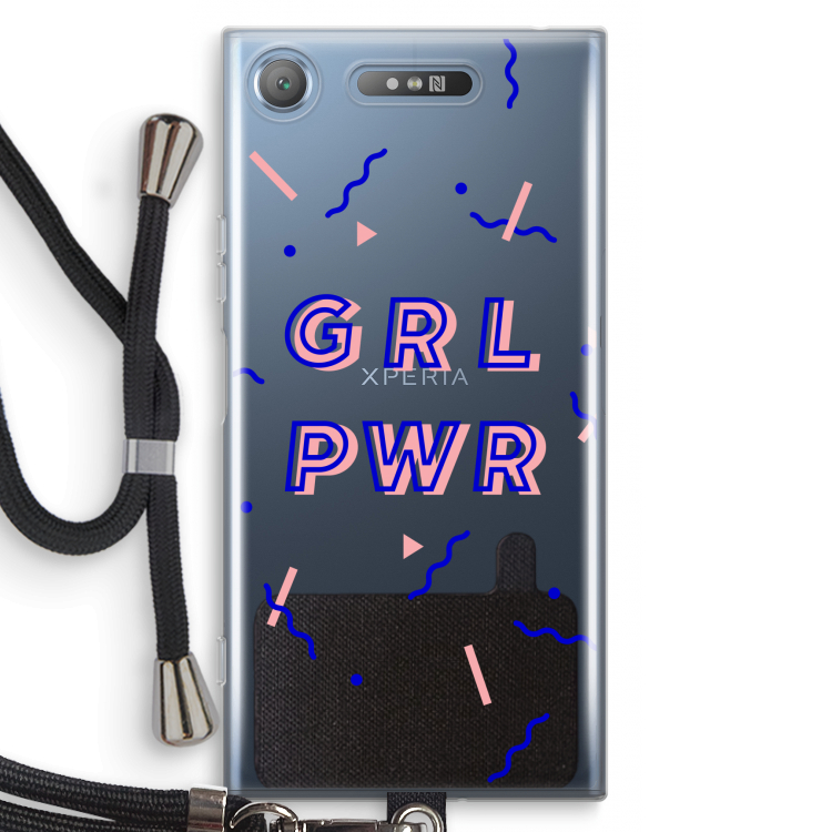GRL PWR: Sony Xperia XZ1 Transparant Hoesje met koord